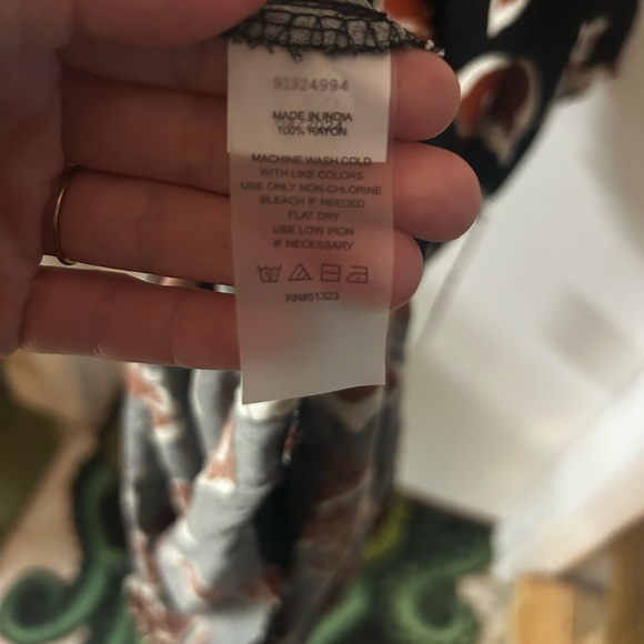 Vince Camuto Asymmetrical Black and Red Floral Dress - Picture 7 of 7